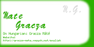 mate gracza business card